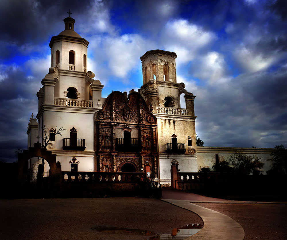 San Xavier mission in Tucson, Arizona.